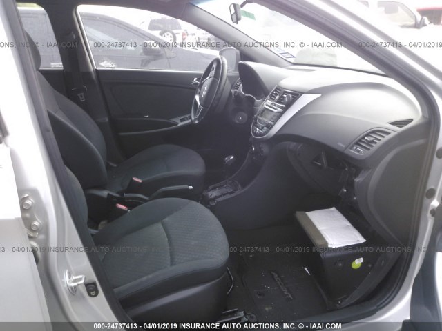 KMHCU5AEXCU050759 - 2012 HYUNDAI ACCENT GLS/GS/SE SILVER photo 5