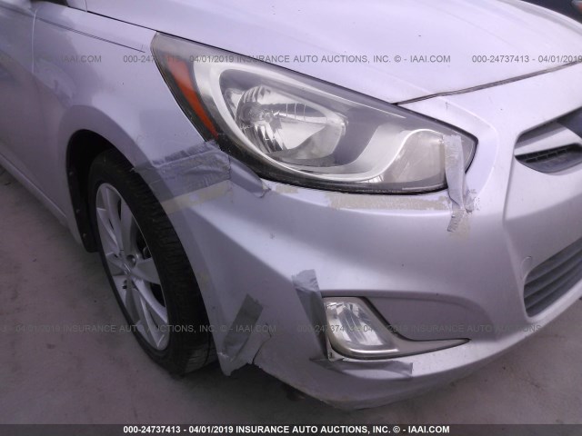 KMHCU5AEXCU050759 - 2012 HYUNDAI ACCENT GLS/GS/SE SILVER photo 6