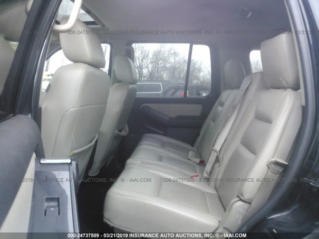 1FMEU73E18UA62548 - 2008 FORD EXPLORER XLT BLACK photo 8