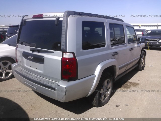 1J8HG48K76C272198 - 2006 JEEP COMMANDER 银色 照片 4
