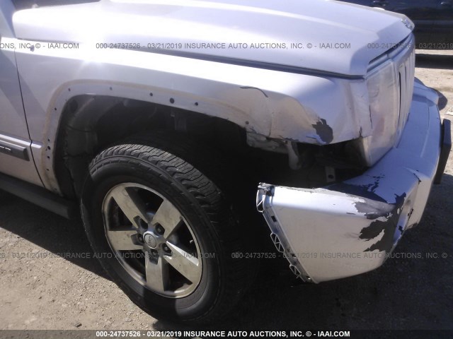 1J8HG48K76C272198 - 2006 JEEP COMMANDER 银色 照片 6