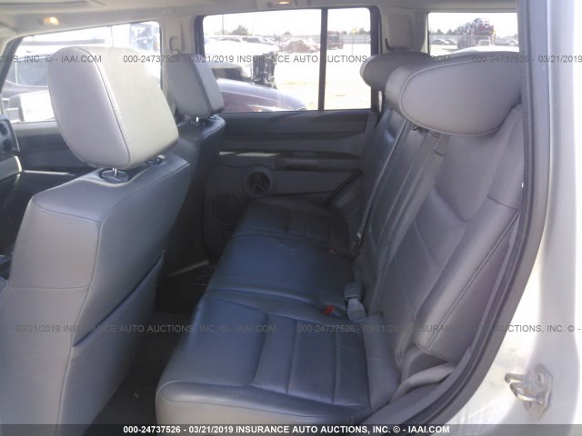 1J8HG48K76C272198 - 2006 JEEP COMMANDER 银色 照片 8