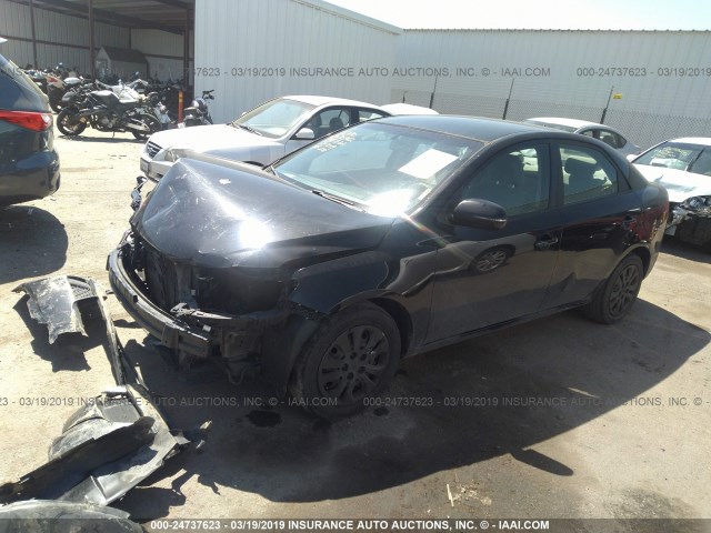 KNAFU4A2XC5471230 - 2012 KIA FORTE EX BLACK photo 2