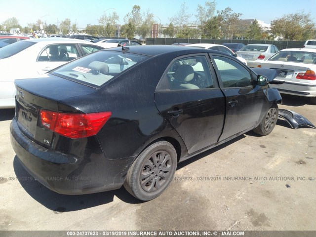 KNAFU4A2XC5471230 - 2012 KIA FORTE EX BLACK photo 4