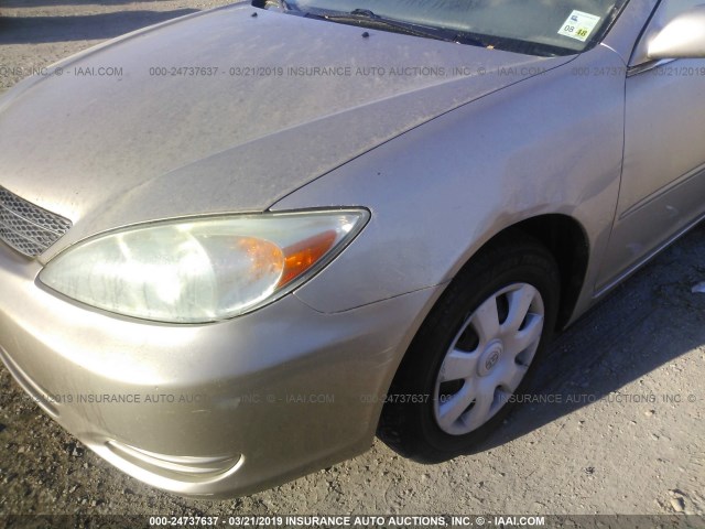 JTDBE32K830239021 - 2003 TOYOTA CAMRY LE/XLE GOLD photo 6