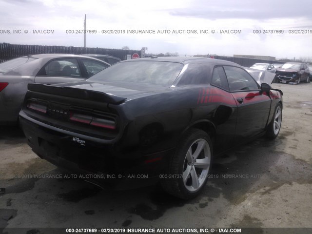 2C3CDZAG5FH722817 - 2015 DODGE CHALLENGER SXT BLACK photo 4