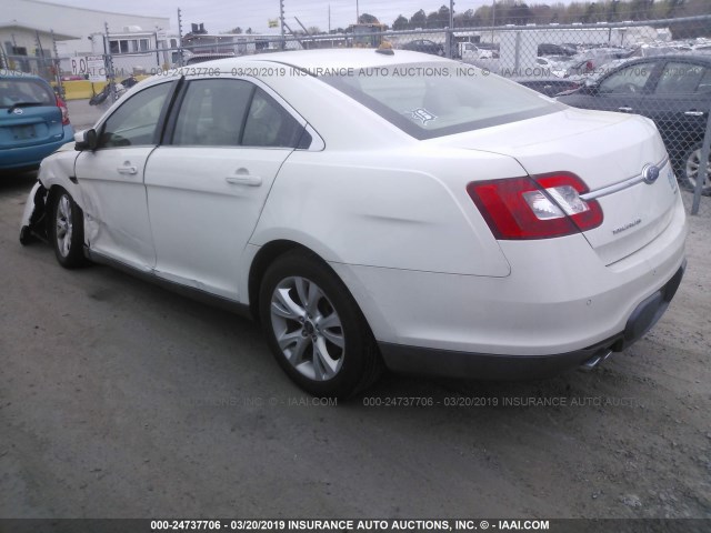 1FAHP2EW0AG156528 - 2010 FORD TAURUS SEL WHITE photo 3