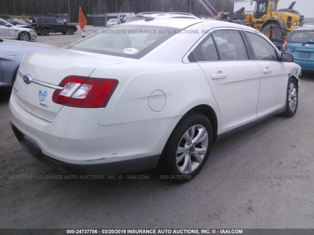 1FAHP2EW0AG156528 - 2010 FORD TAURUS SEL WHITE photo 4