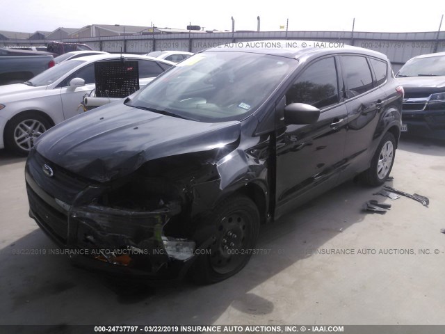 1FMCU0F72EUA77230 - 2014 FORD ESCAPE S BLACK photo 2