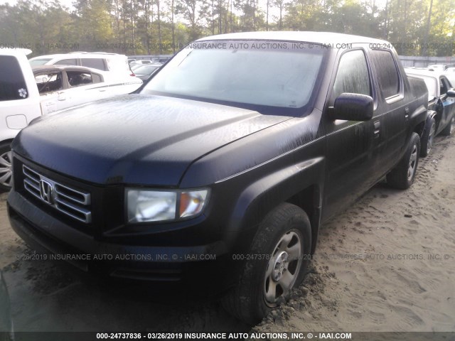 2HJYK16277H545299 - 2007 HONDA RIDGELINE RT BLACK photo 2