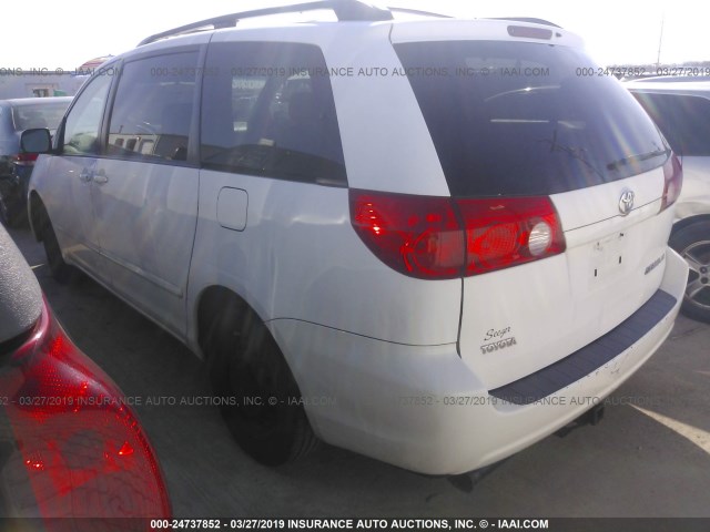 5TDZK23C97S017034 - 2007 TOYOTA SIENNA CE/LE WHITE photo 3