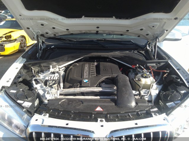 5UXKR2C33H0X05398 - 2017 BMW X5 SDRIVE35I WHITE photo 10