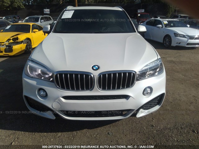 5UXKR2C33H0X05398 - 2017 BMW X5 SDRIVE35I WHITE photo 6