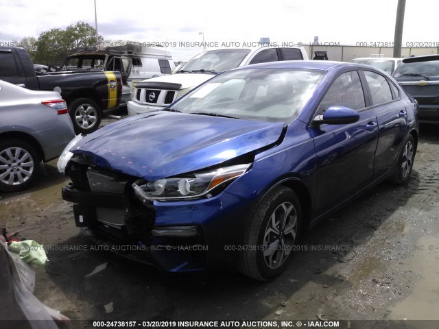 3KPF24AD4KE049970 - 2019 KIA FORTE FE/LX/LXS BLUE photo 2