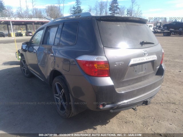 JTEES42A892141067 - 2009 TOYOTA HIGHLANDER LIMITED GRAY photo 3