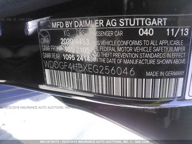 WDDGF4HBXEG256046 - 2014 MERCEDES-BENZ C 250 BLACK photo 9