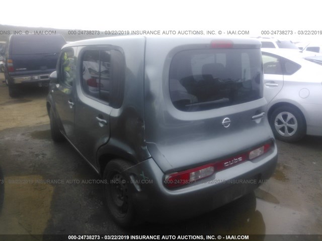 JN8AZ2KR1BT213272 - 2011 NISSAN CUBE S/SL/KROM GRAY photo 3