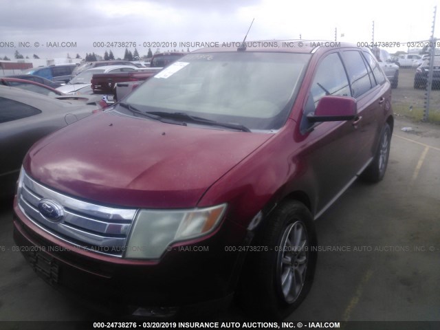 2FMDK38C37BB60759 - 2007 FORD EDGE SEL RED photo 2