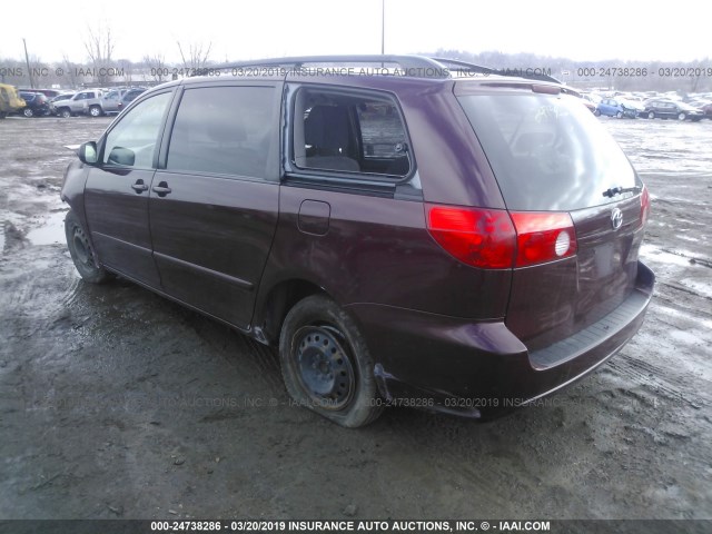 5TDKK4CC8AS334369 - 2010 TOYOTA SIENNA CE/LE MAROON photo 3