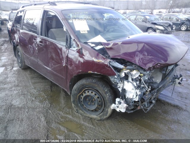 5TDKK4CC8AS334369 - 2010 TOYOTA SIENNA CE/LE MAROON photo 6