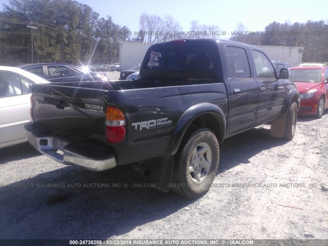 5TEGN92N74Z330172 - 2004 TOYOTA TACOMA DOUBLE CAB PRERUNNER BLACK photo 4