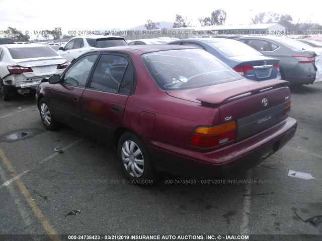 1NXAE09B7SZ265595 - 1995 TOYOTA COROLLA LE/DX RED photo 3