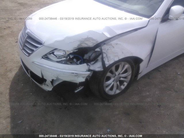 KMHGC4DD1CU160097 - 2012 HYUNDAI GENESIS 3.8L WHITE photo 6