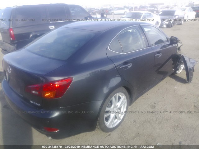 JTHBE262665007639 - 2006 LEXUS IS 350 BLACK photo 4