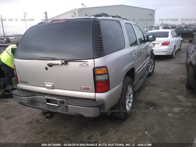 1GKEK13T65R110327 - 2005 GMC YUKON GRAY photo 4