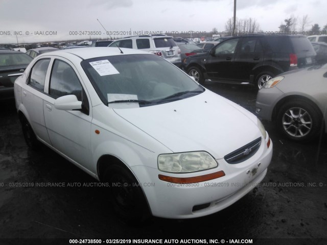 KL1TD52694B112135 - 2004 CHEVROLET AVEO WHITE photo 1