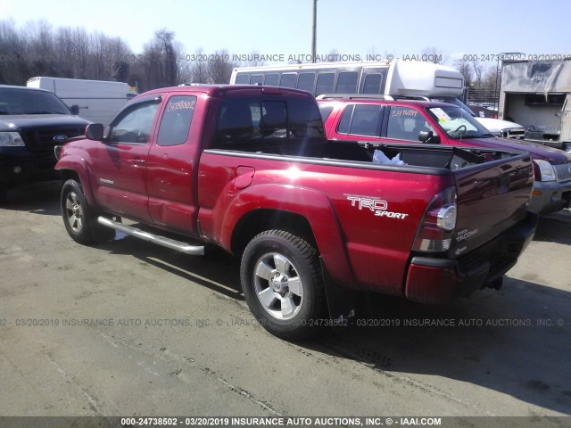 5TFUU4EN7BX012724 - 2011 TOYOTA TACOMA ACCESS CAB წითელი ფოტო 3