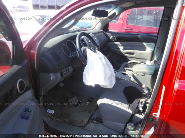 5TFUU4EN7BX012724 - 2011 TOYOTA TACOMA ACCESS CAB წითელი ფოტო 5