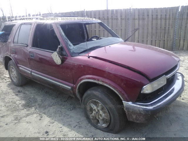 1GNDT13W3XK203596 - 1999 CHEVROLET BLAZER BURGUNDY photo 1