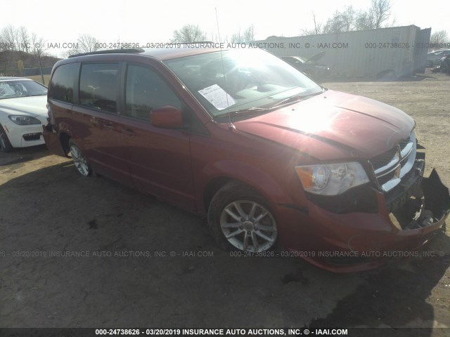 2C4RDGCG9ER173798 - 2014 DODGE GRAND CARAVAN SXT RED photo 1