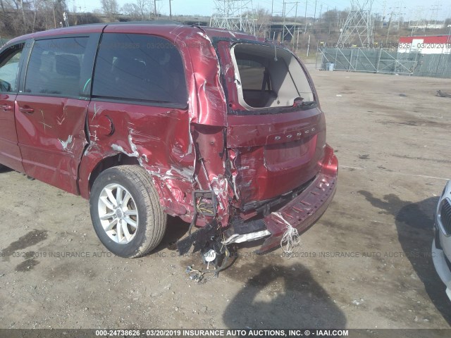 2C4RDGCG9ER173798 - 2014 DODGE GRAND CARAVAN SXT RED photo 6