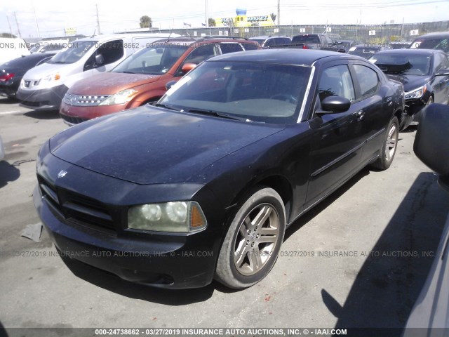 2B3KA43G27H759715 - 2007 DODGE CHARGER SE/SXT BLACK photo 2