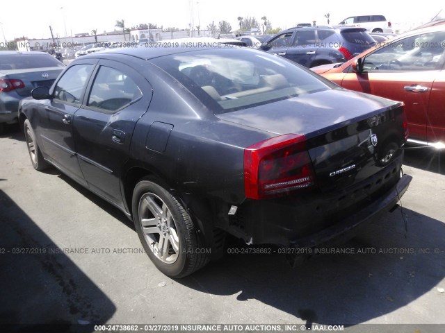 2B3KA43G27H759715 - 2007 DODGE CHARGER SE/SXT BLACK photo 3