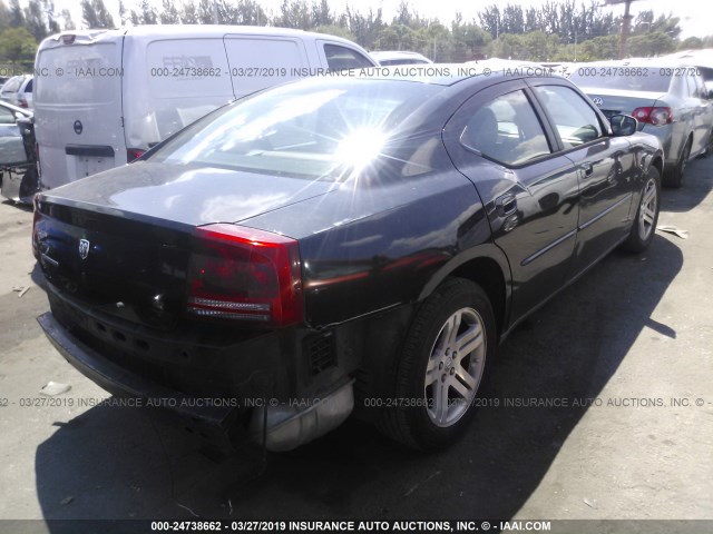 2B3KA43G27H759715 - 2007 DODGE CHARGER SE/SXT BLACK photo 4