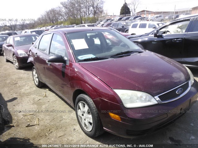 1FAHP34N37W196678 - 2007 FORD FOCUS ZX4/S/SE/SES MAROON photo 1