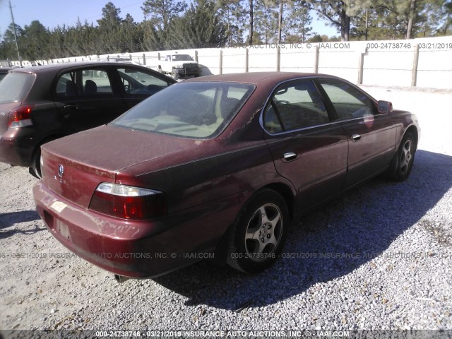 19UUA56673A087404 - 2003 ACURA 3.2TL RED photo 4