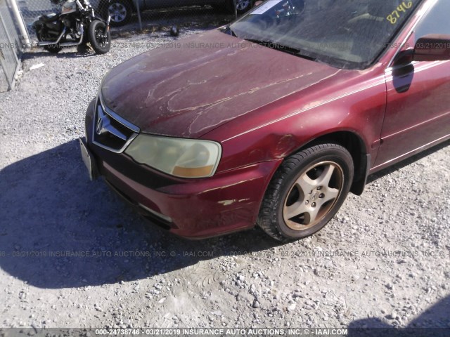 19UUA56673A087404 - 2003 ACURA 3.2TL RED photo 6