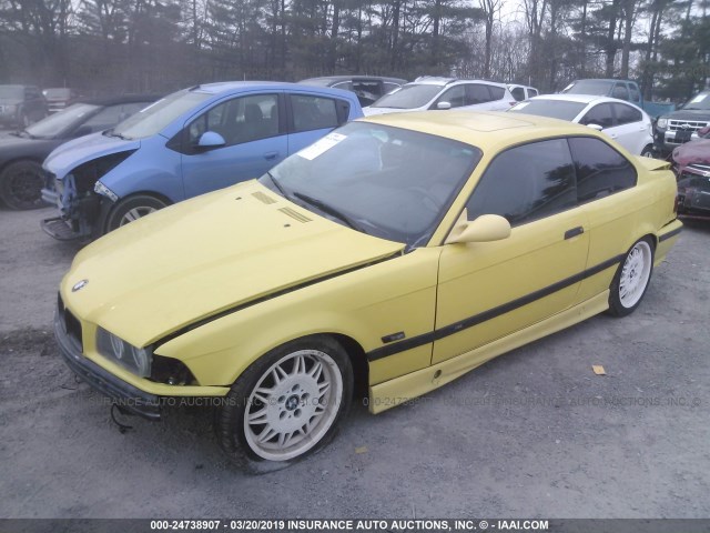 WBSBF9328SEH08264 - 1995 BMW M3 YELLOW photo 2