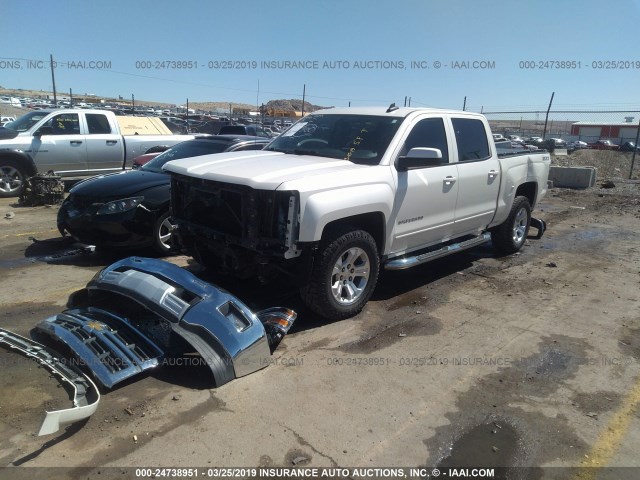 3GCUKREC6FG194265 - 2015 CHEVROLET SILVERADO K1500 LT WHITE photo 2