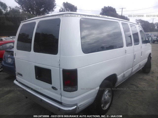 1FMNE11L18DA70080 - 2008 FORD ECONOLINE E150 WAGON WHITE photo 4