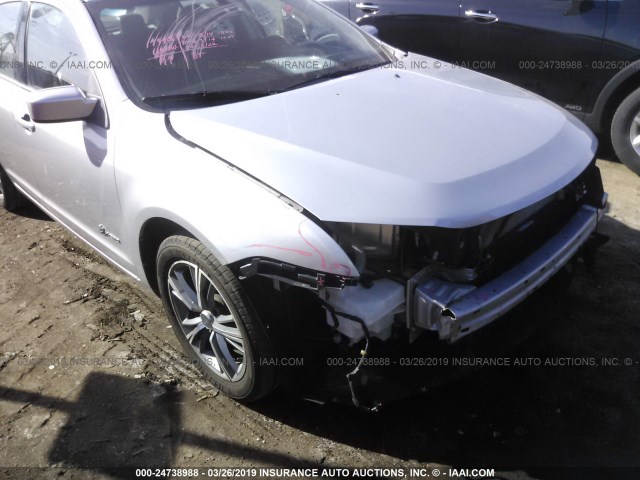 3FADP0L3XAR161370 - 2010 FORD FUSION HYBRID SILVER photo 6