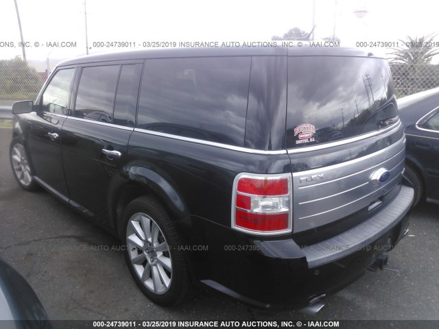 2FMHK6DT6BBD25110 - 2011 FORD FLEX LIMITED BLACK photo 3