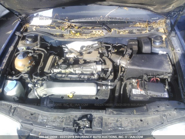 3VWSD69M41M130574 - 2001 VOLKSWAGEN JETTA GLS BLUE photo 10