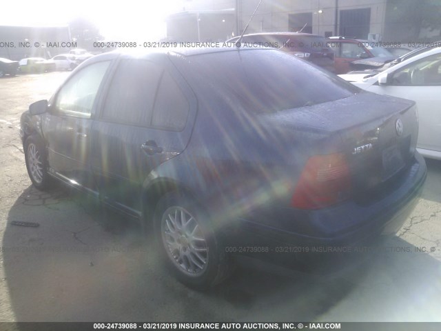 3VWSD69M41M130574 - 2001 VOLKSWAGEN JETTA GLS BLUE photo 3