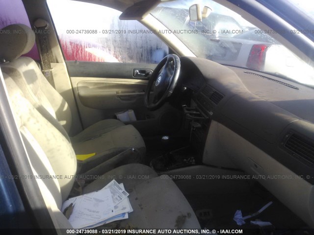 3VWSD69M41M130574 - 2001 VOLKSWAGEN JETTA GLS BLUE photo 5