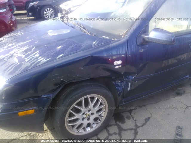 3VWSD69M41M130574 - 2001 VOLKSWAGEN JETTA GLS BLUE photo 6